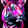 Pink Tiger Diamond Painting