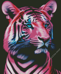 Pink Tiger Diamond Painting