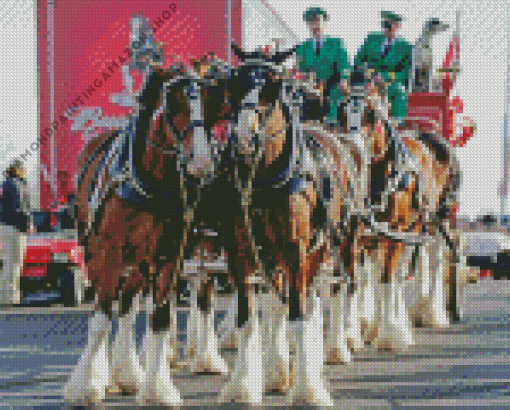 Budweiser Clydesdales Diamond Painting