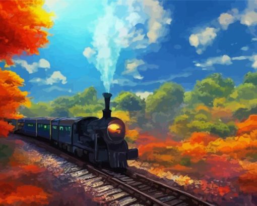 Classic Train Fall Diamond Painting