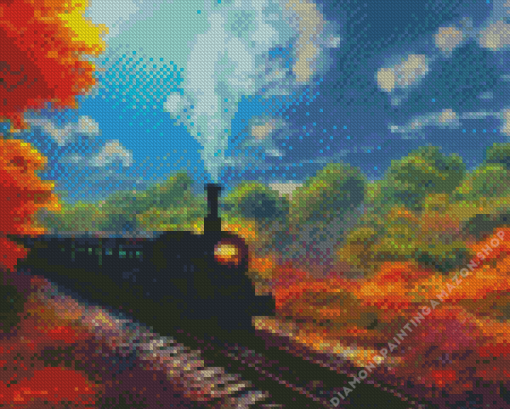 Classic Train Fall Diamond Painting