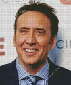 Smiling Nicolas Cage Diamond Painting