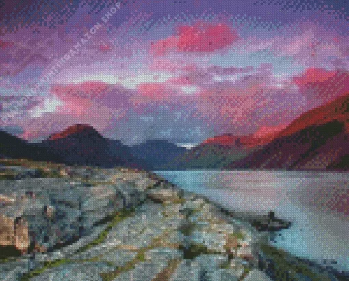 Sunset Wast Water Diamond Painting