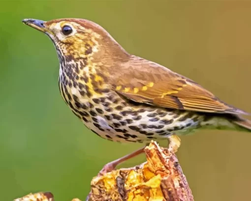 Cute Thrush Bird Diamond Painting