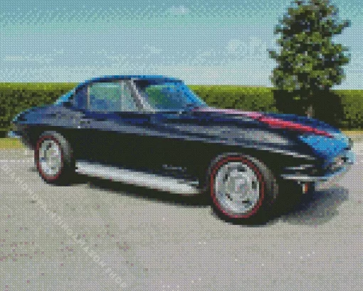 Black 67 Stingray Diamond Painting