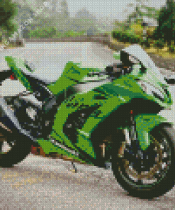 Kawasaki Motorcycle Diamond Painting