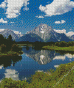 Lake Of Mount Moran Diamond Painting