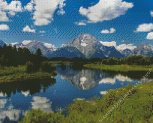 Lake Of Mount Moran Diamond Painting