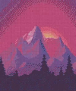 Purple Mountain Diamond Painting