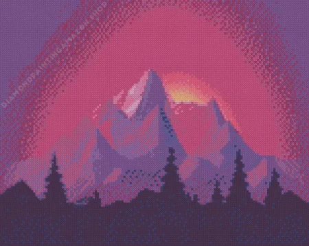 Purple Mountain Diamond Painting