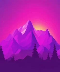 Purple Mountain Diamond Painting