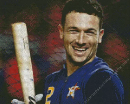 Smiling Alex Bregman Diamond Painting