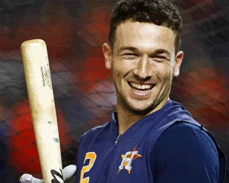 Smiling Alex Bregman Diamond Painting