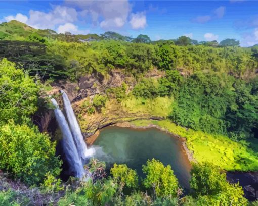 Wailua Falls Diamond Painting