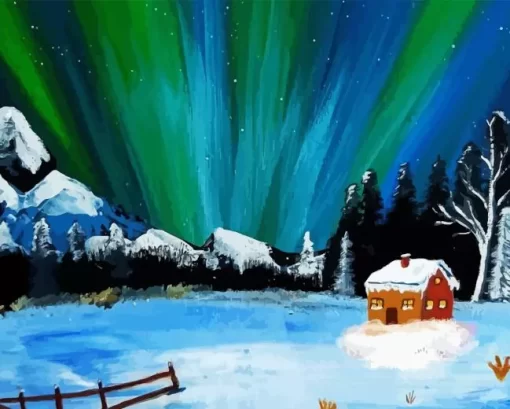 Alaska light Art Diamond Painting