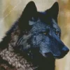 Black Wolf Diamond Painting