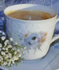 Coffee And Flowers Diamond Painting