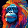 Colorful Monkey Art Diamond Painting