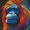 Colorful Monkey Art Diamond Painting