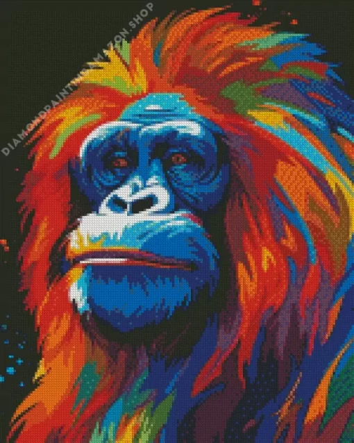 Colorful Monkey Art Diamond Painting