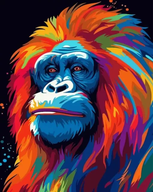 Colorful Monkey Art Diamond Painting