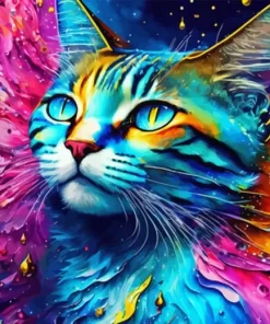 Colourful Cat Diamond Painting