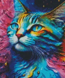 Colourful Cat Diamond Painting