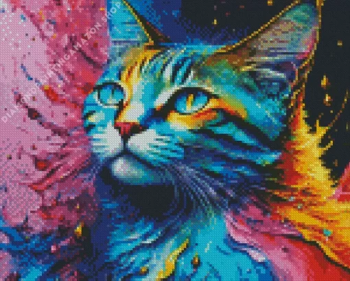 Colourful Cat Diamond Painting