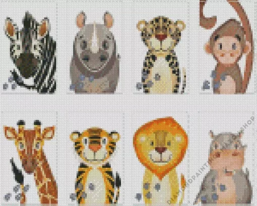 Cute Wild Animals Diamond Painting