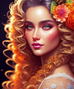 Curl Hair Diamond Painting