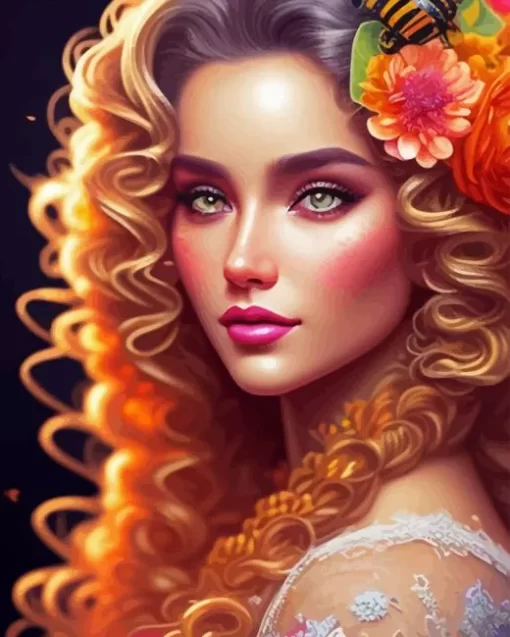 Curl Hair Diamond Painting