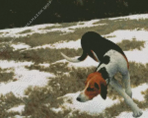 Hound In Field Diamond Painting