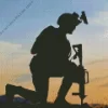 Soldier Kneeling Diamond Painting