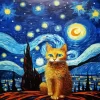 Starry Cat Diamond Painting