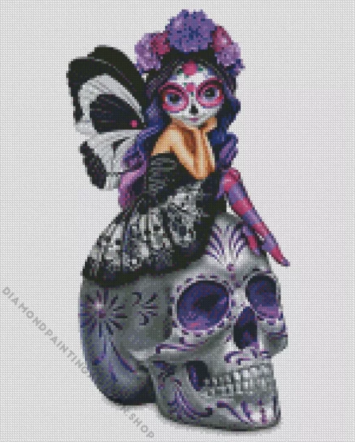 Sugar Skull Fairy Diamond Painting