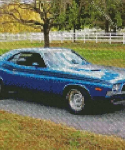 Blue 1974 Challenger Diamond Painting