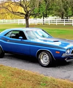 Blue 1974 Challenger Diamond Painting