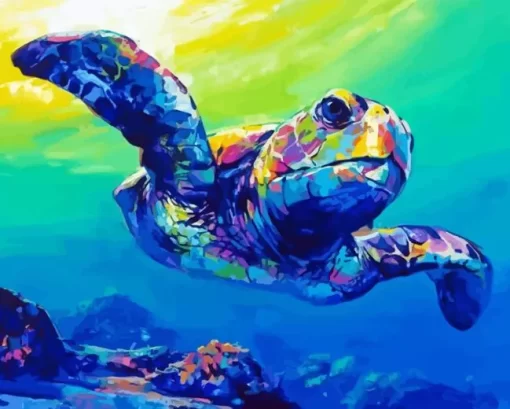 Colorful Small Turtle Diamond Painting