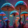 Colorful Mushroom Diamond Painting