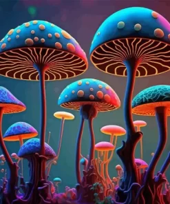 Colorful Mushroom Diamond Painting