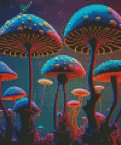 Colorful Mushroom Diamond Painting