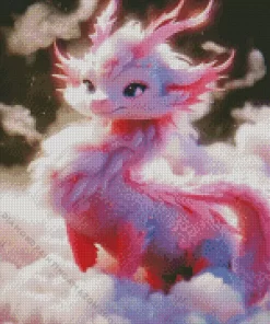 Cute Pink Dragon Diamond Painting