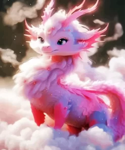 Cute Pink Dragon Diamond Painting