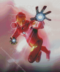 Iron Man Pink Diamond Painting