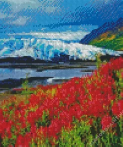 Flower By River Diamond Painting