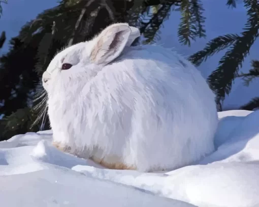 Cute Snowshoe Hare Diamond Painting