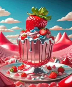 Strawberries And Cream Diamond Painting