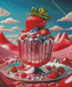 Strawberries And Cream Diamond Painting