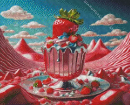 Strawberries And Cream Diamond Painting