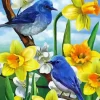 Blue Birds Diamond Painting